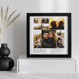 Babaya Kalpten Mesajlı Kolaj | En Samimi Babalar Günü Hediyesi | Kişiye Özel Fotoğraf Tablo