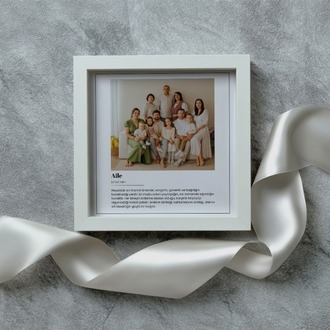 Kişiye Özel Aile Tanımı Posteri | Büyük Aile Fotoğraf Tablosu