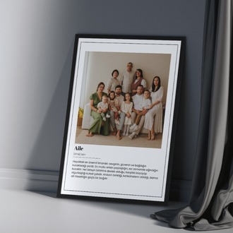 Kişiye Özel Aile Tanımı Posteri | Büyük Aile Fotoğraf Tablosu