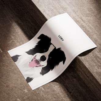 Kişiye Özel Evcil Hayvan Portre Posteri | Minimal Kedi & Köpek Fotoğraf Tasarımı
