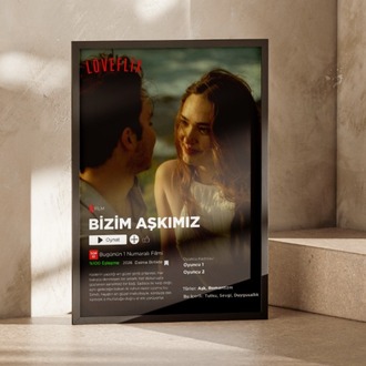 Kişiye Özel Netflix Film Afişi Tablosu | Sevgiliye Hediye | Aşkın Filmi