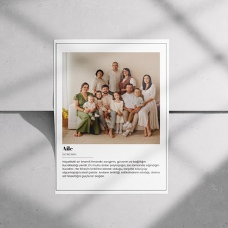Kişiye Özel Aile Tanımı Posteri | Büyük Aile Fotoğraf Tablosu