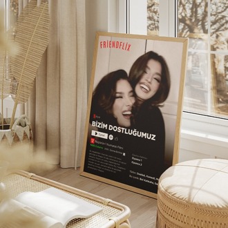 Kişiye Özel "Friendflix" Netflix Posteri | Arkadaşa Hediye | Dostluk Filmi