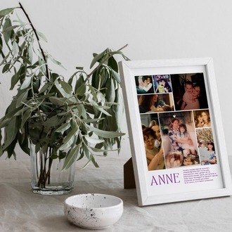 Fotoğraf Kolajı Anne Posteri | Kişiye Özel Duygusal Hediye