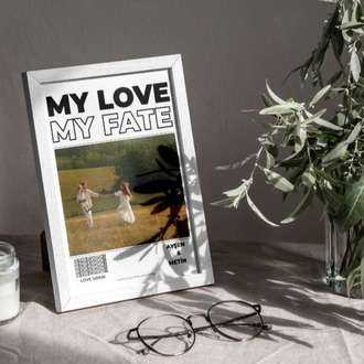 My Love My Fate" Dergi Kapağı Konseptli Dev Fotoğraflı Poster | Modern Tasarım