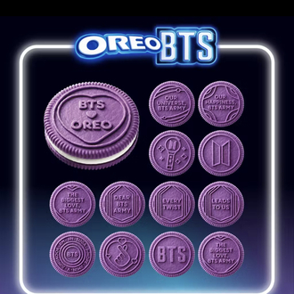 Bts oreo 5 adet orjinal sticker dahil 