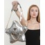 GRİ PARLAK SUNİ DERİ YILDIZ ÇANTA ALL STAR SET