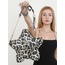 GRİ LEOPAR SUNİ DERİ YILDIZ ÇANTA ALL STAR SET