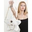 BEYAZ PİTON SUNİ DERİ YILDIZ ÇANTA  ALL STAR SET