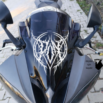 Black Metal Logo Sticker