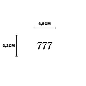 777 Sayı Sticker