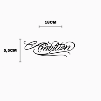 AMBITION Calligraphy Sticker