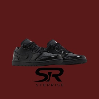Nike Air Jordan 1 Low SE Patent Elephant Black