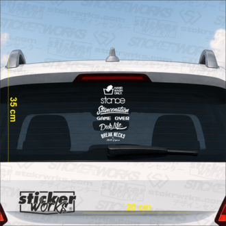 Premium Arka Cam Sticker Seti 6