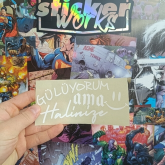 Gülüyorum Ama Halinize Sticker 