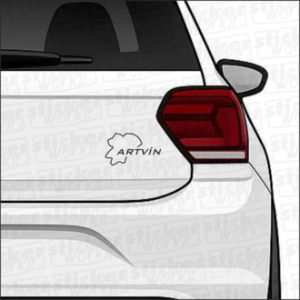 Artvin il Harita Sticker – Şehir Aşkını Yansıt!