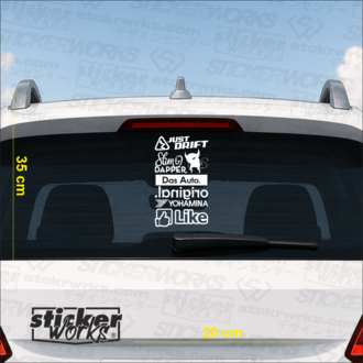 Premium Arka Cam Sticker Seti 2