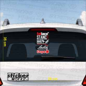 Premium Arka Cam Sticker Seti 4