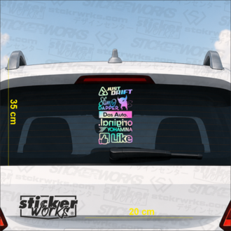 Premium Arka Cam Sticker Seti 2