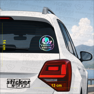 Arabada Bebek Var Sticker