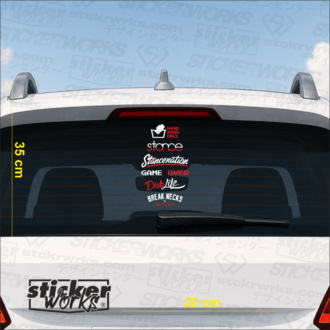 Premium Arka Cam Sticker Seti 6