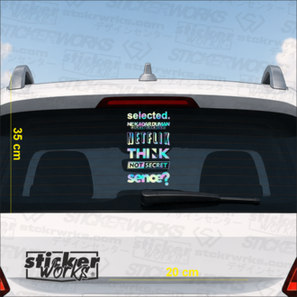 Premium Arka Cam Sticker Seti 1