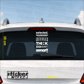 Premium Arka Cam Sticker Seti 1