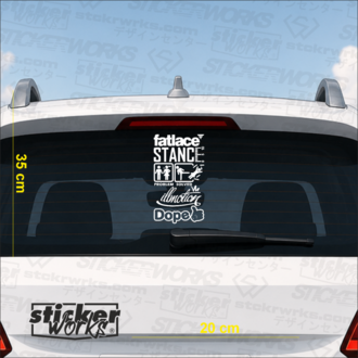 Premium Arka Cam Sticker Seti 4