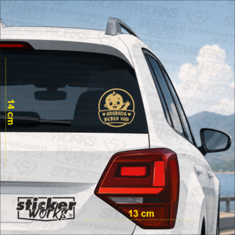 Arabada Bebek Var Sticker