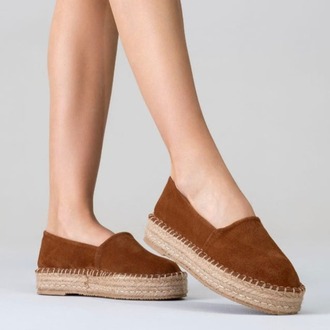 Taba Süet Günlük Klasik Espadril Ayakkabı