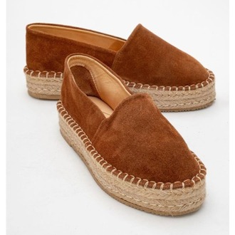 Taba Süet Günlük Klasik Espadril Ayakkabı