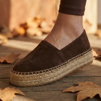 Kahve Süet Günlük Klasik Espadril Ayakkabı
