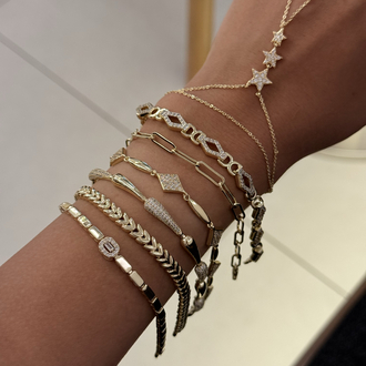 yaprak model bileklik | 14k