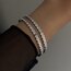 petek model taşlı silver kelepçe | çelik