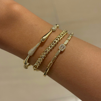 yaprak model bileklik | 14k