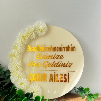Çiçekli Gold Kapı Süsü