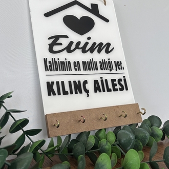 Beyaz Anahtarlık Askılığı 