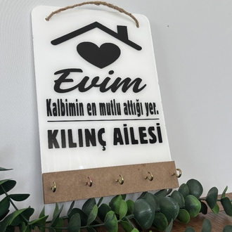 Beyaz Anahtarlık Askılığı 