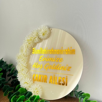 Çiçekli Gold Kapı Süsü