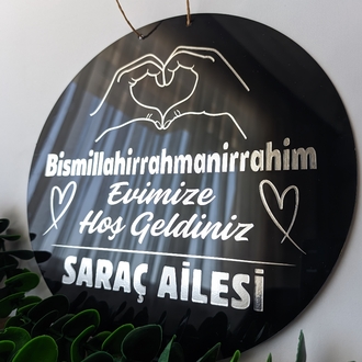 Siyah Gümüş Kapı Süsü