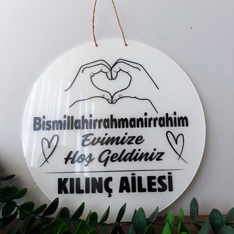 Beyaz Siyah Kapı Süsü