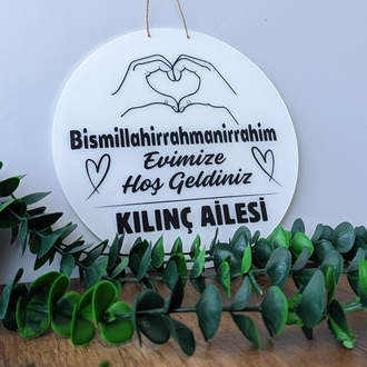 Beyaz Siyah Kapı Süsü
