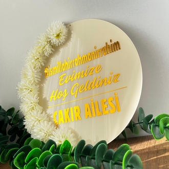 Çiçekli Gold Kapı Süsü