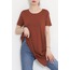 Asimetrik Kesim Viskon Bluz Kahve - 1061.1095