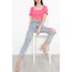 Balon Kol Crop Bluz Pembe - 10327.148