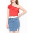 Tek Omuz Fırfırlı Bluz Kırmızı - 10691.631