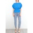 Bel Lastikli Bluz Mavi - 2490.555