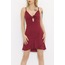 İp Askılı Elbise Bordo - 582010.1592