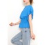 Bel Lastikli Bluz Mavi - 2490.555