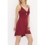 İp Askılı Elbise Bordo - 582010.1592